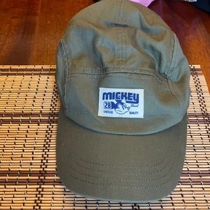 Vintage Mickey Olive Cap. Disney.